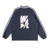 Contrast Striped Lapel Collar Sweatshirt - Image 6